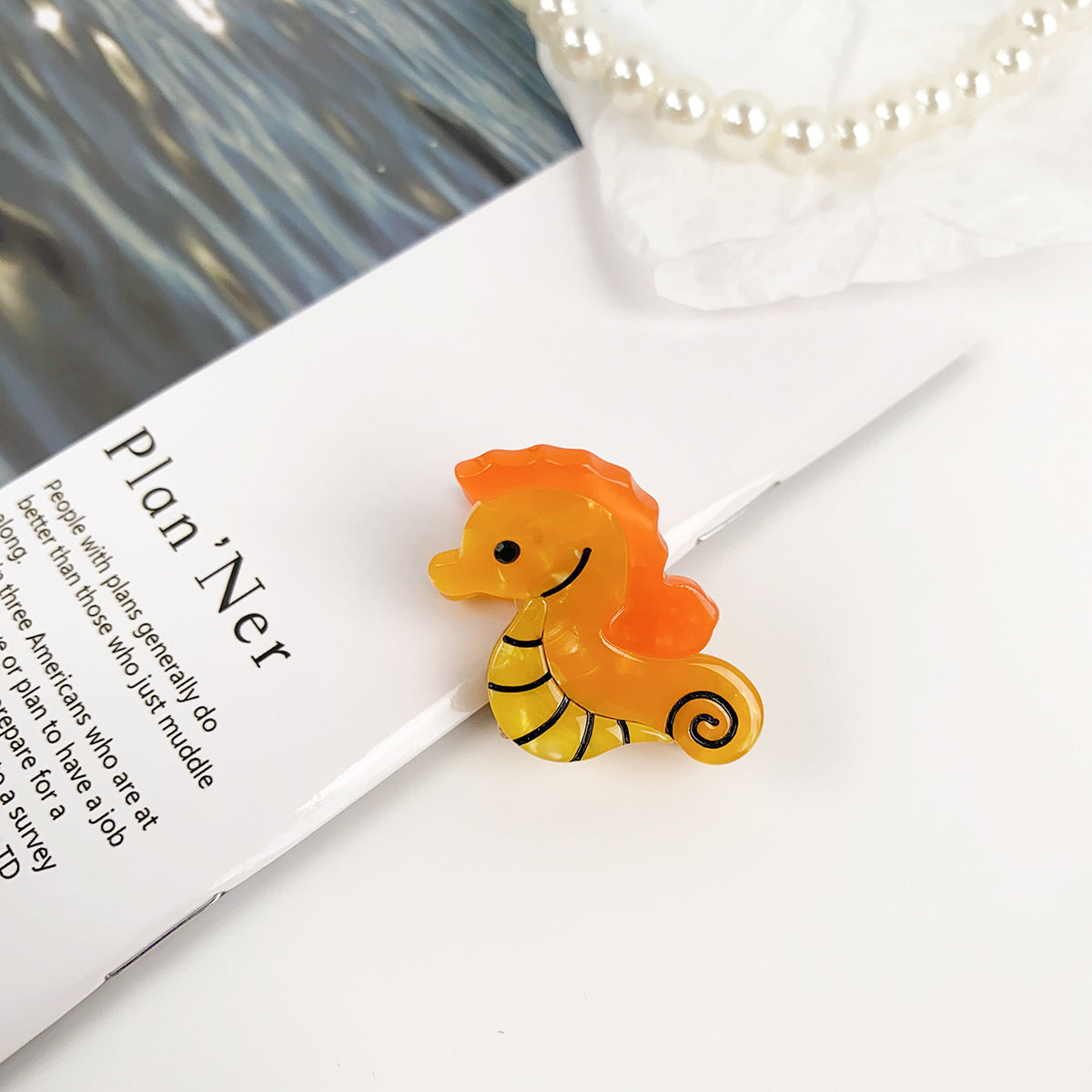 cute sea animal hair clip seahorse