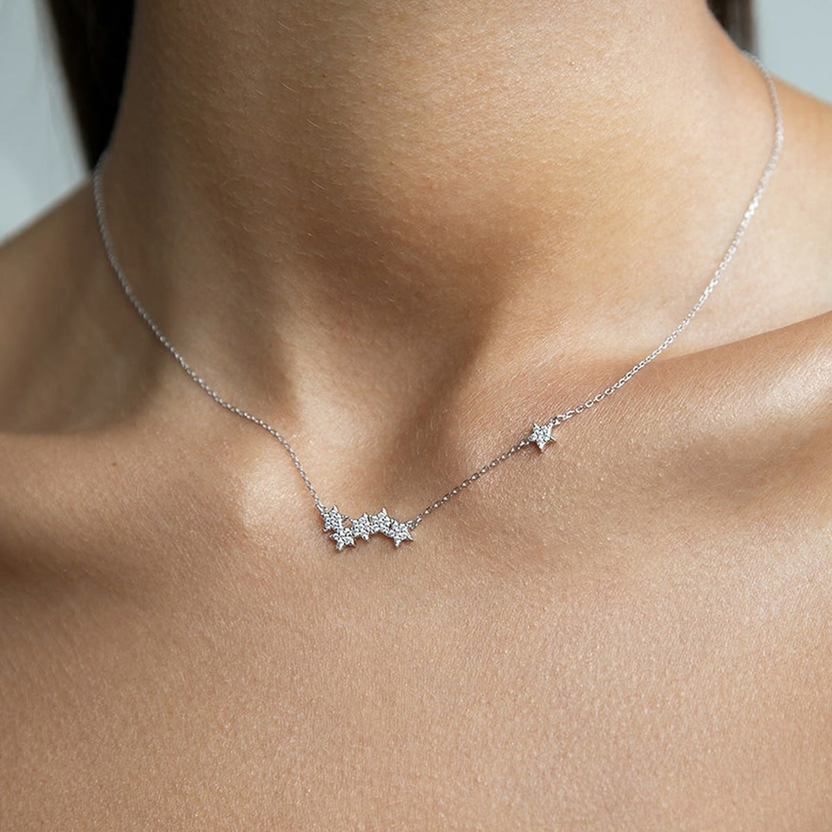 dainty star necklace layered silver necklace wholesale silver 925 jewelry
