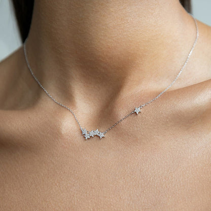 dainty star necklace layered silver necklace wholesale silver 925 jewelry
