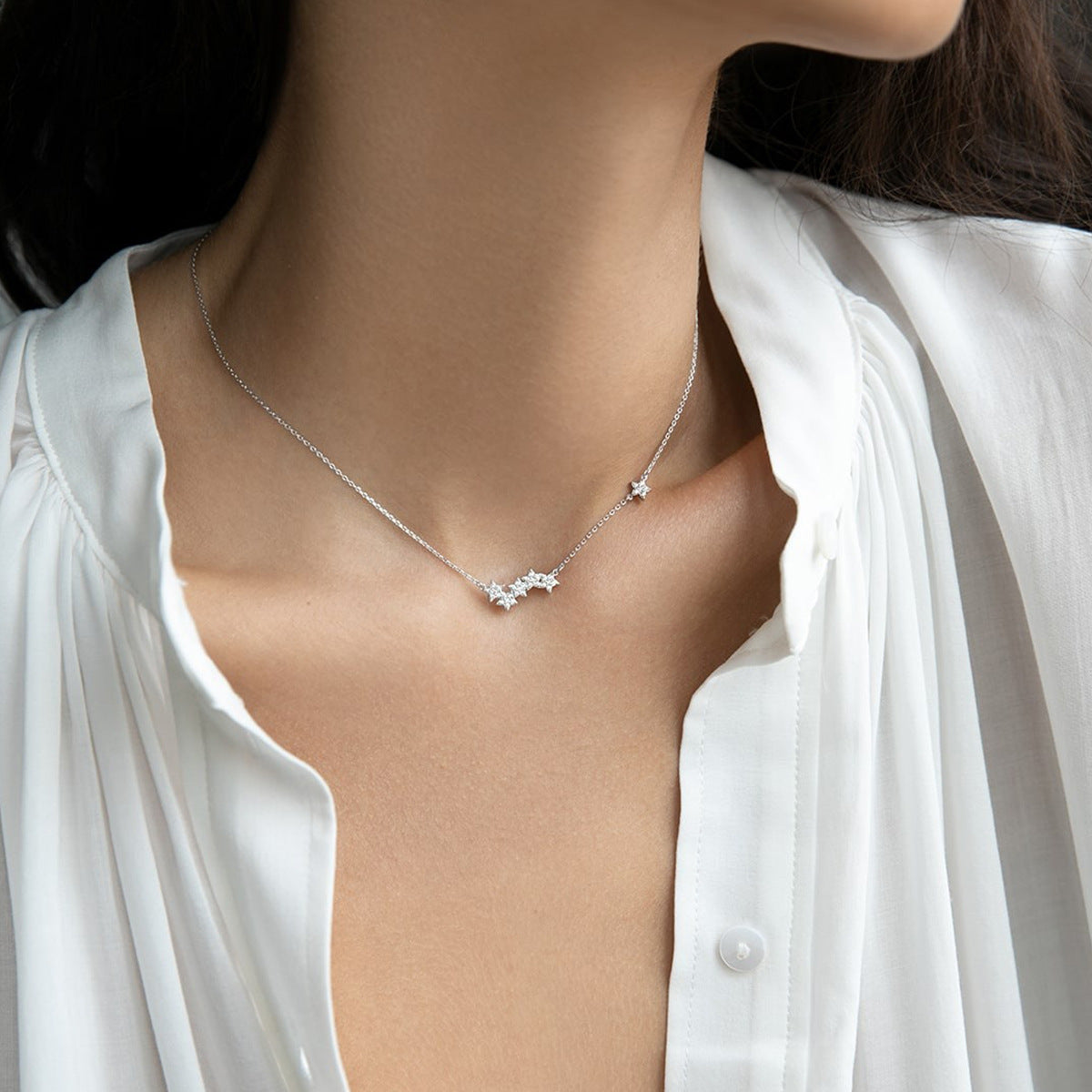dainty star necklace sterling silver minimalist jewelry for women boutique jewelry wholesale
