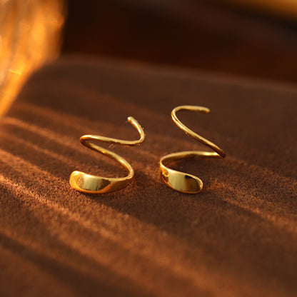 Gold double twist hoop earrings minimalist jewelry wholesale