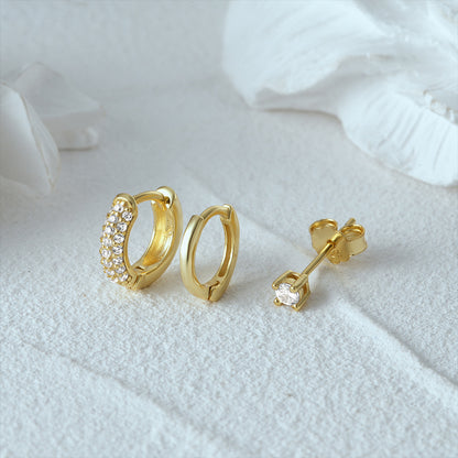 JR Fashion Accessories trending gold S925 silver curated ear stack jewelry set.