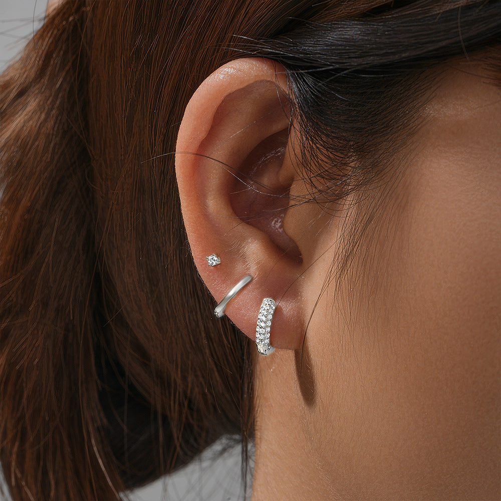 Bestselling JR Fashion Accessories gold plated silver stacking earrings for boutiques.