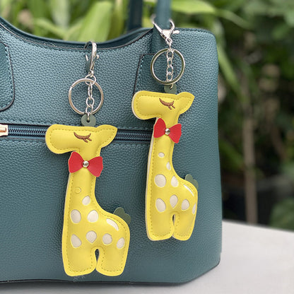 Giraffe PU Leather Animal Keychain (5 pcs)