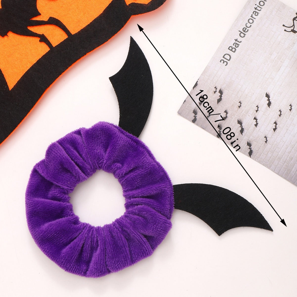 hair scrunchy purple devil wings