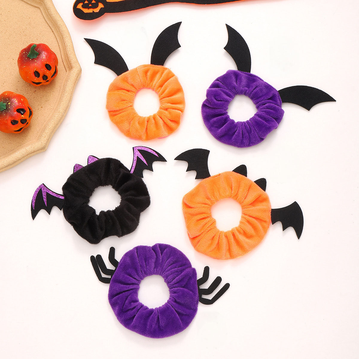 5 hair scrunchies halloween styles