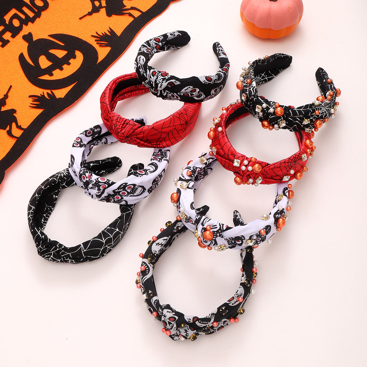 halloween hairbands with beads jeweled