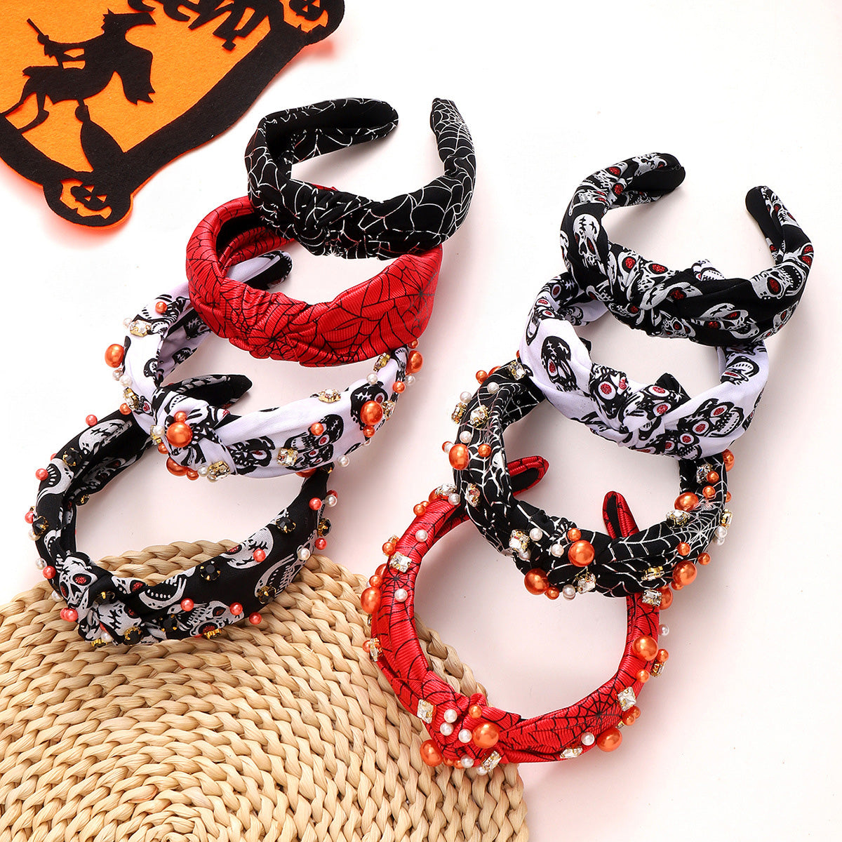 halloween hairbands with beads jeweled