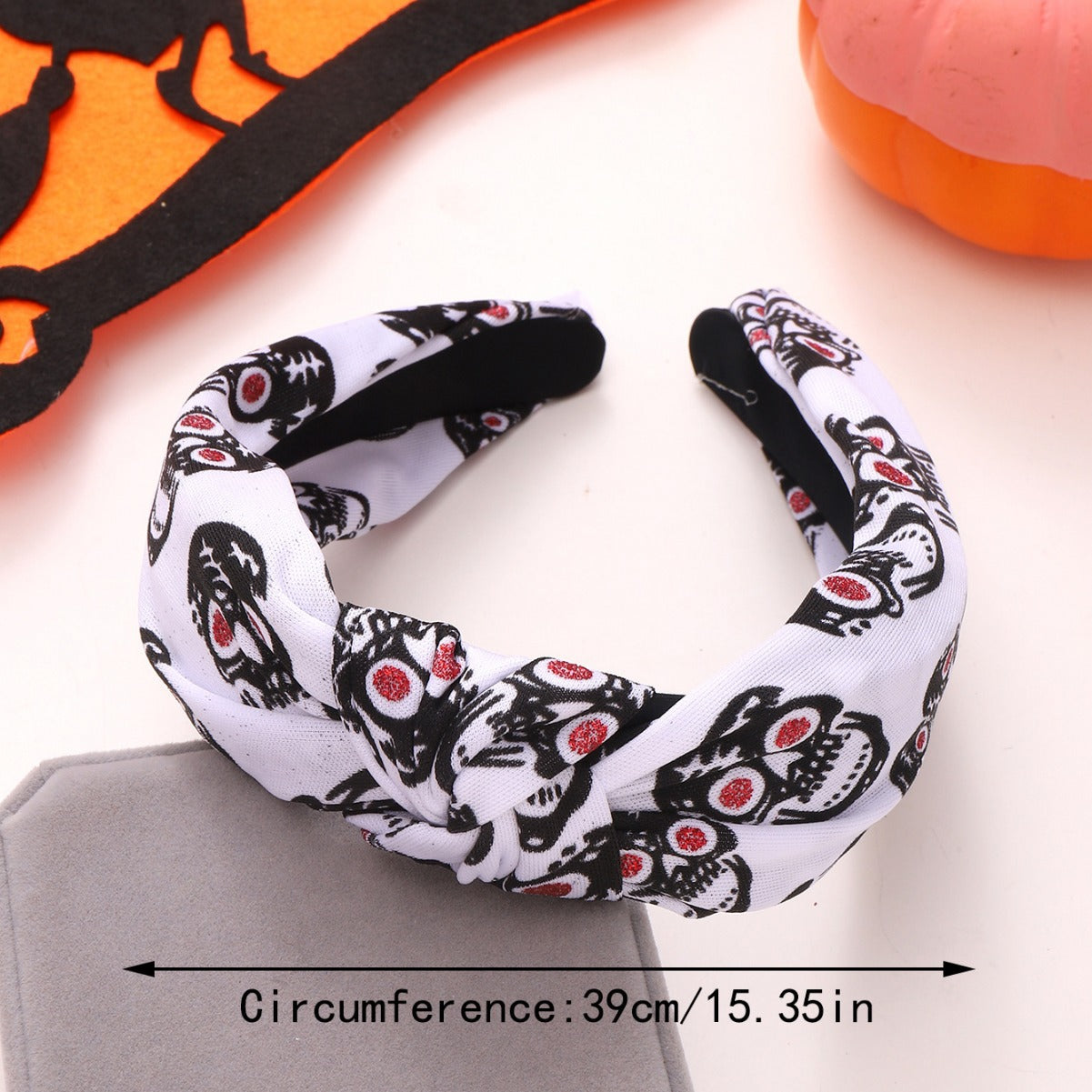 halloween hairbands white skull