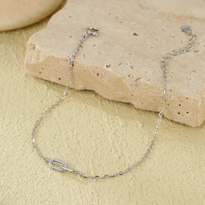 dainty interlocking bracelet minimalist 925 silver jewelry wholesale