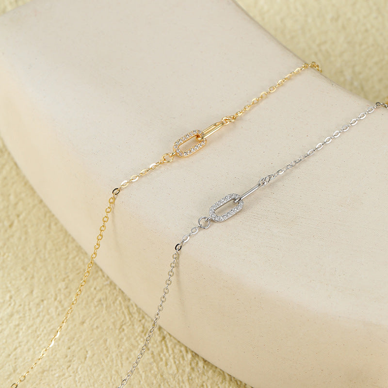 interlocking link bracelet sterling silver dainty gift jewelry