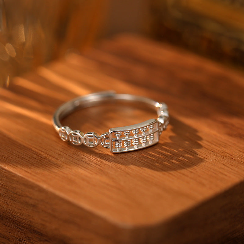 sterling silver lucky charm ring adjustable fit