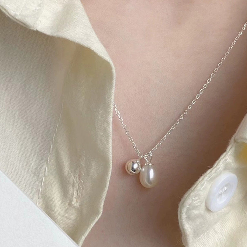 925 silver pearl pendant necklace styled for minimalist daily wear and boutique resale