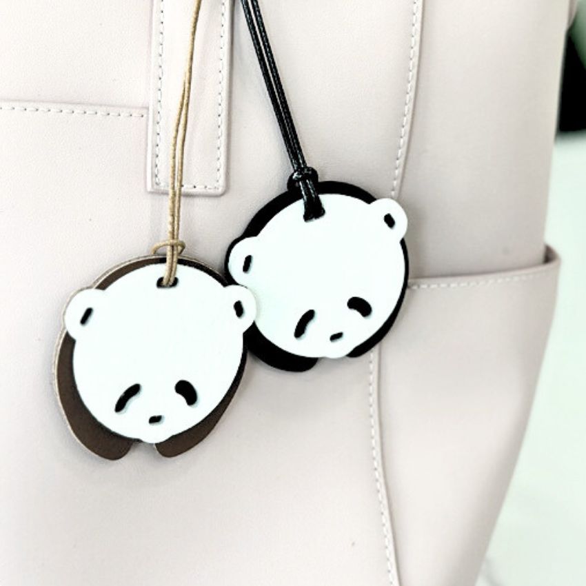 Cute Panda Keychain and Leather Bag Charm Wholesale — Valentine Gift for Her or Cute Gifts for Your Girlfriend