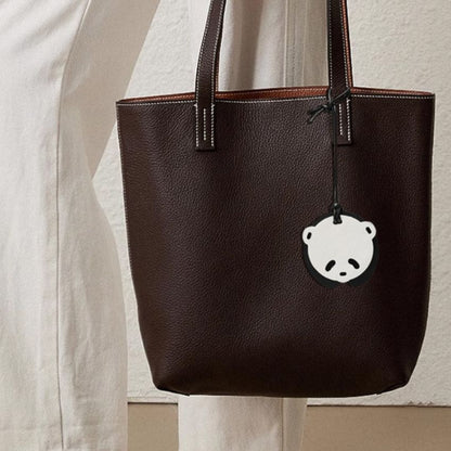 Handmade Panda Leather Keychain Bag Charm Wholesale — Cute Animal Bag Accessory for Handbags or Gifts