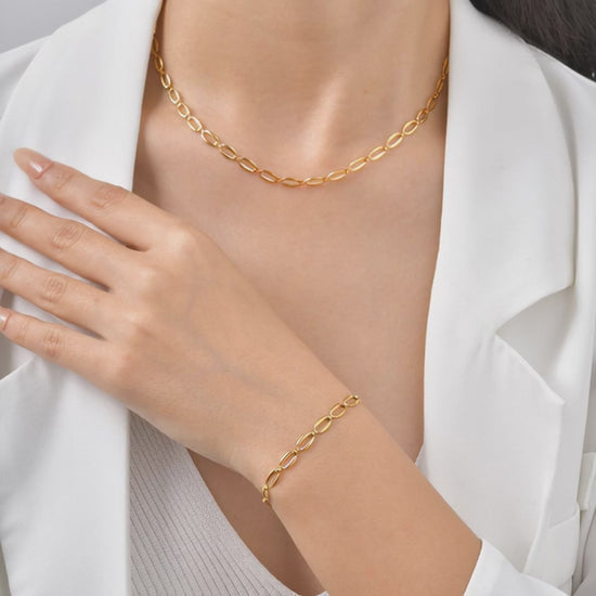 Wholesale Trendy Boutique Steel Jewelry Set 5 Piece Set Wholesale Brass Jewelry Supplier JR Fashion