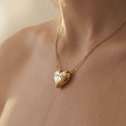 heart pendant necklace for couples