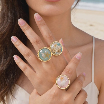 Wholesale Trendy Boutique Steel Rings 5 Piece Set - Minimalist Stackable Design for Modern Women Wholesale Brass Jewelry Supplier JR Fashion