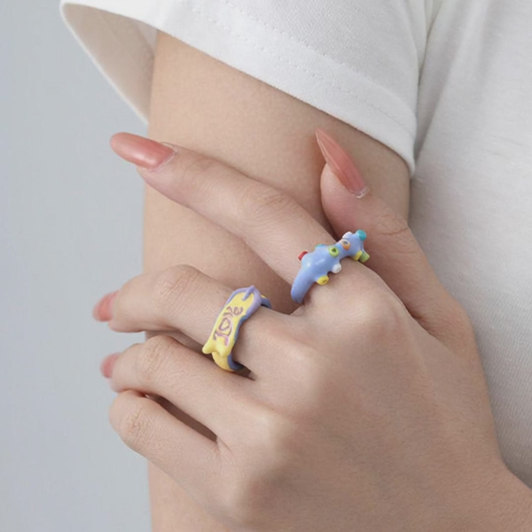 Wholesale Trendy Boutique Brass Rings 5 Piece Set - Minimalist Stackable Design for Modern Women Wholesale Brass Jewelry Supplier JR Fashion