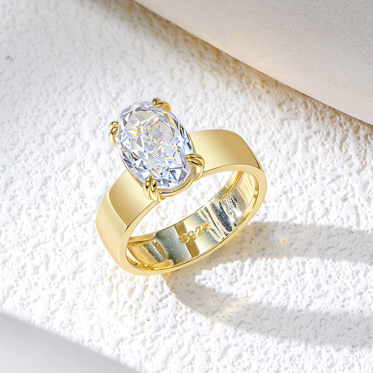 Wholesale S925 silver oval cut cubic zirconia engagement ring Taylor Swift inspired jewelry for women