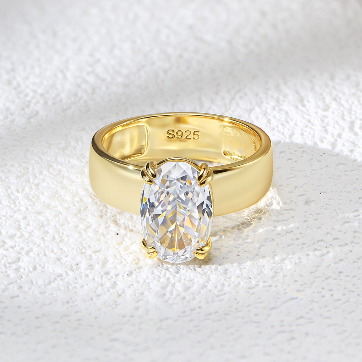 S925 silver oval cut CZ wedding ring wholesale Taylor Swift inspired engagement jewelry luxury style
