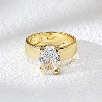 S925 silver oval cut CZ wedding ring wholesale Taylor Swift inspired engagement jewelry luxury style