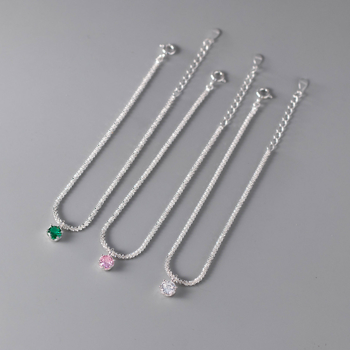 925 Sterling Silver Creative Minimalist Starry Zircon Bracelet Set of 5