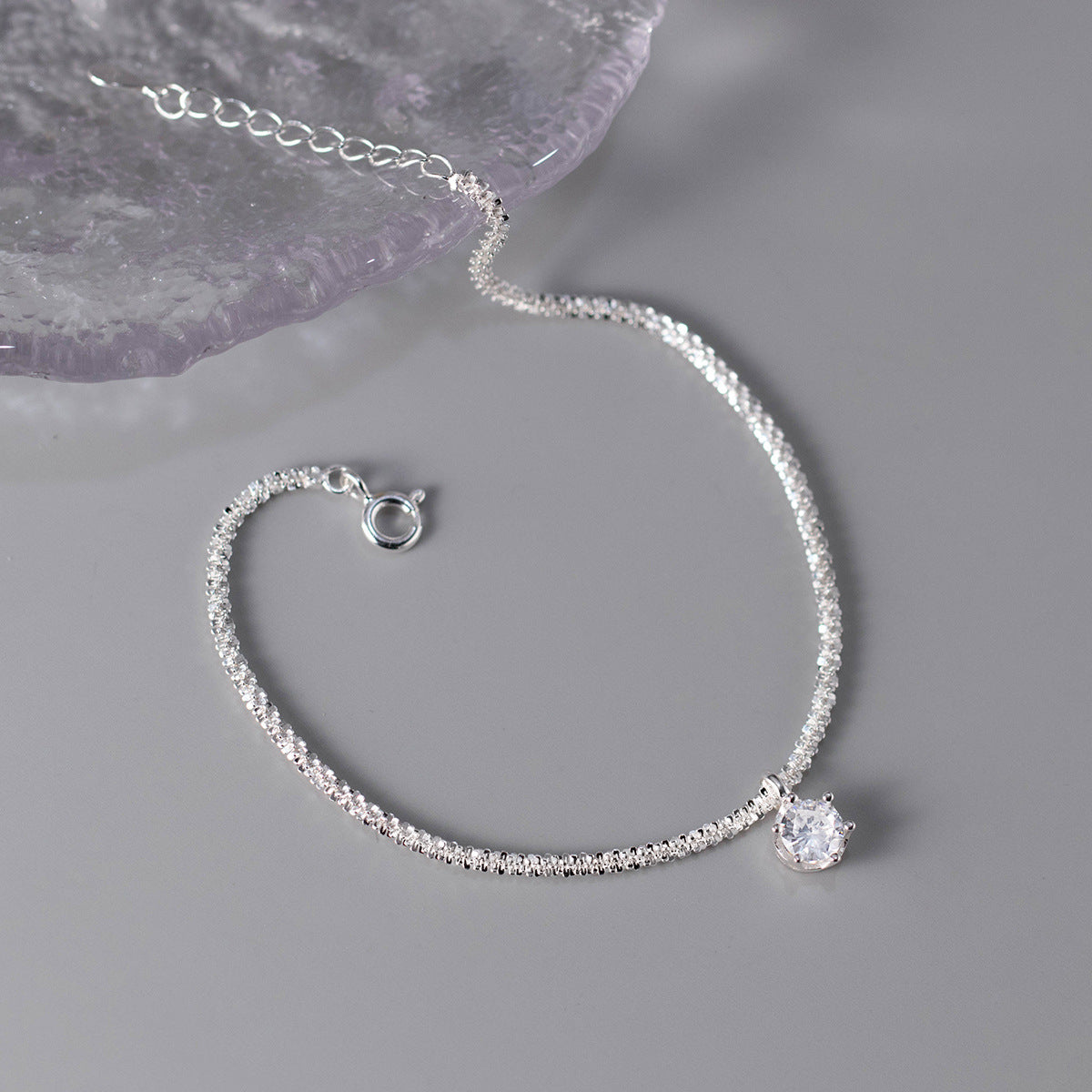 925 Sterling Silver Creative Minimalist Starry Zircon Bracelet Set of 5