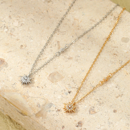 silver sunburst necklace pendant jewelry holiday gift