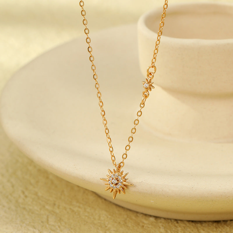 gold sun necklace dainty gift jewelry for women
