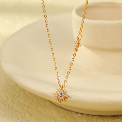 gold sun necklace dainty gift jewelry for women