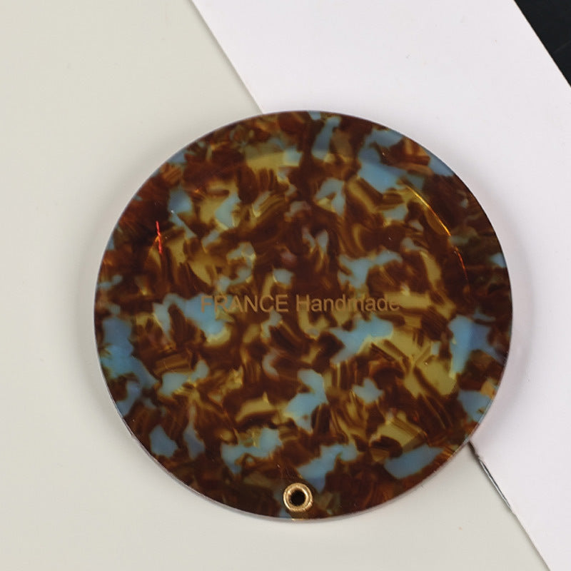 Small Hand Mirror Aesthetic Tortoiseshell Marble Compact Makeup Mirror (5 pcs)