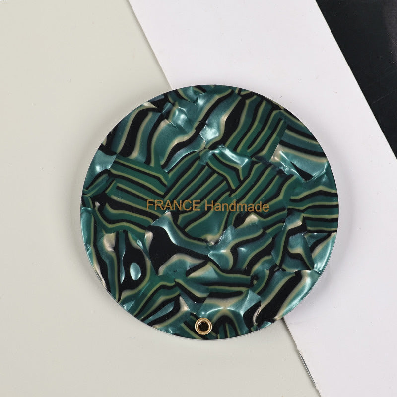 Small Hand Mirror Aesthetic Tortoiseshell Marble Compact Makeup Mirror (5 pcs)