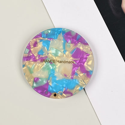Small Hand Mirror Aesthetic Tortoiseshell Marble Compact Makeup Mirror (5 pcs)