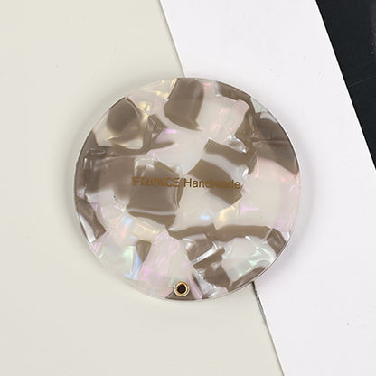 Small Hand Mirror Aesthetic Tortoiseshell Marble Compact Makeup Mirror (5 pcs)