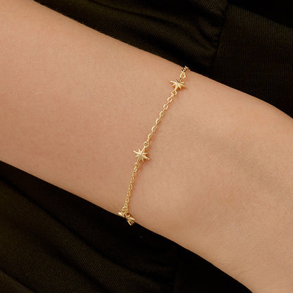 dainty star bracelet sterling silver women jewelry wholesale