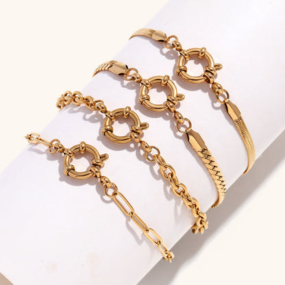 Women stainless steel waterproof non-tarnish chain bracelets