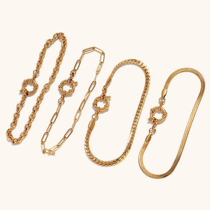 gold stainless steel chain bracelets