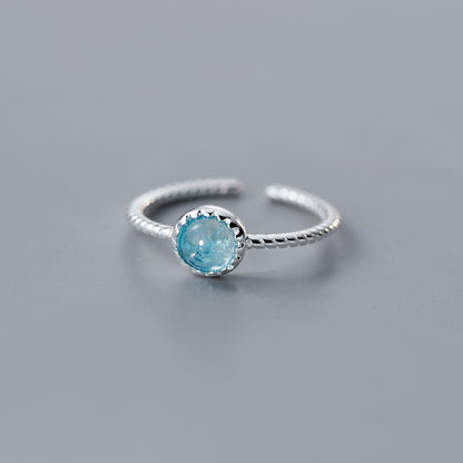 Sterling Silver Fresh Sweet Bloom Series Open Ring Set of 5