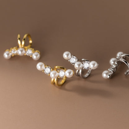 925 Sterling Silver Pearl Ear Cuff (5 Pairs)