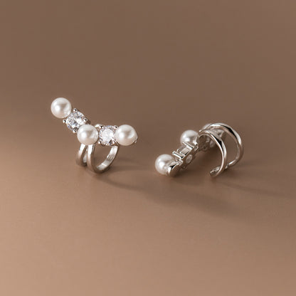 925 Sterling Silver Pearl Ear Cuff (5 Pairs)