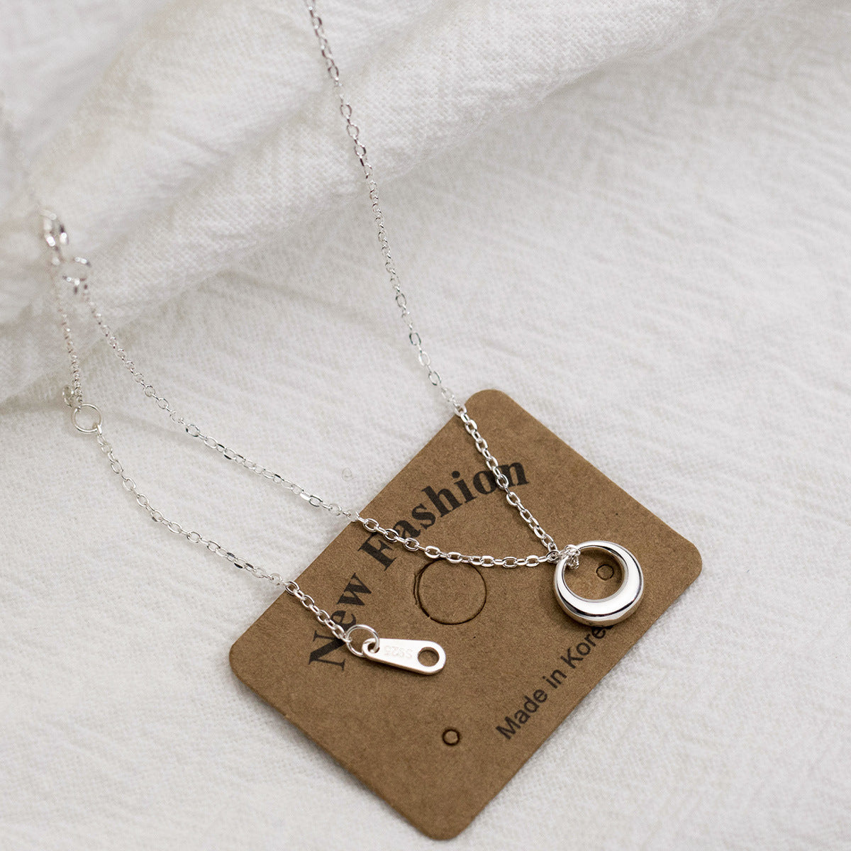 925 Sterling Silver Minimalist Hollow Pendant Necklace Set of 5
