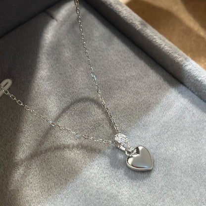 Sterling Silver Puffed Heart Necklace 14K Gold Plated Twisted Chain Wholesale Set of 5