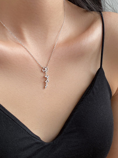925 Sterling Silver Elegant Rose Necklace Set of 5