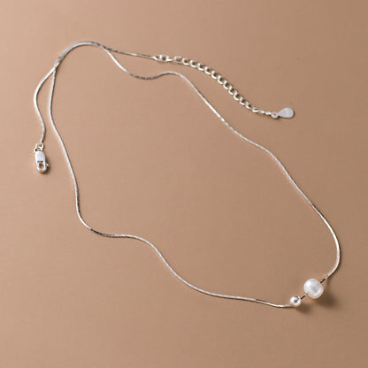 925 Sterling Silver Pearl Necklaces Set for Elegant Women Set of 5
