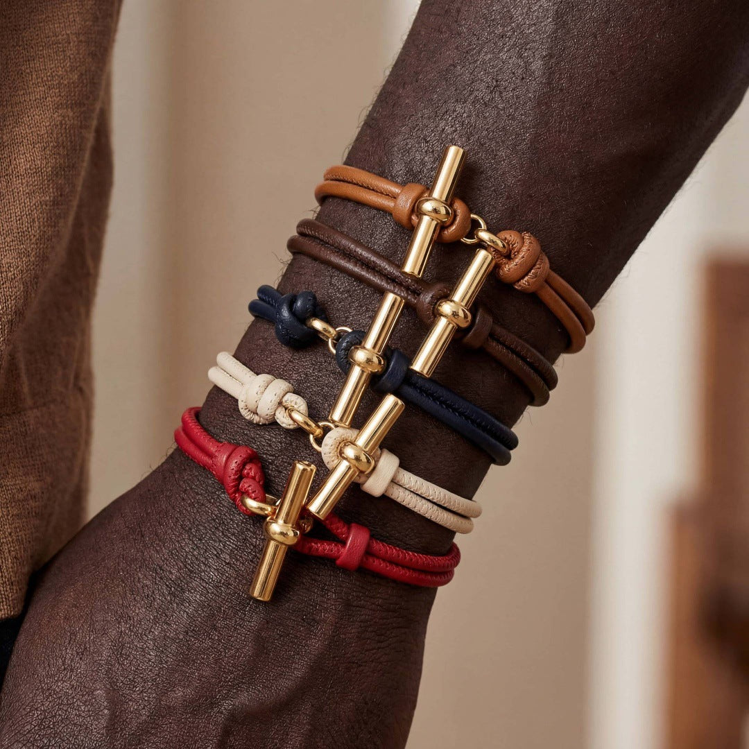 Stacked T bar bracelets mixed colors minimal toggle bracelet wholesale set