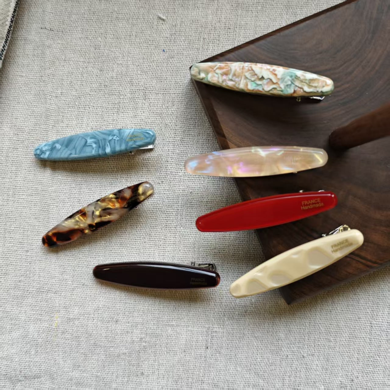 Tortoise Shell Clip Acetate Hair Barrette for Women French Style (5 pc ...