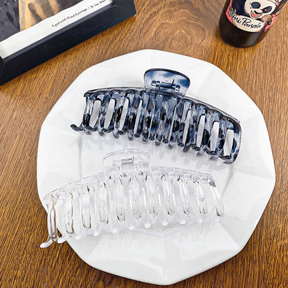 tortoise shell hair claw clip black and transparent