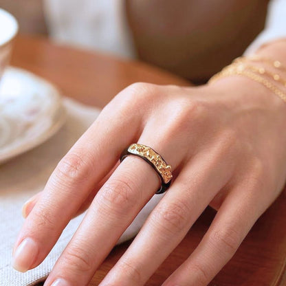 Wholesale Vintage Zircon Enamel Rings Fashion Jewelry Five Piece Set
