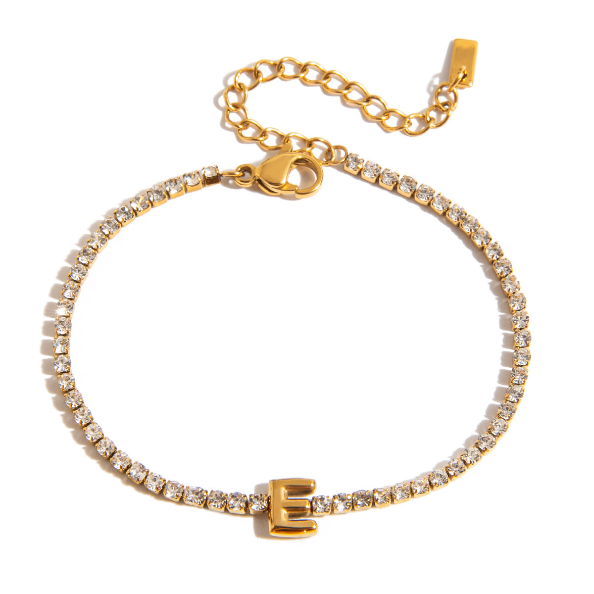 Wholesale 18K Gold Plated Stainless Steel Initial Jewelry Bracelet Personalized Name Jewelry Set of 5